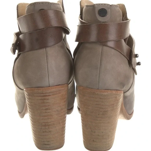 Rag & Bone Suede Taupe Heeled Boots Size 7.5 - Picture 4 of 5